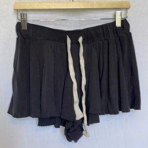 Free People Intimately Black Sweat Shorts Women's Size S Frayed Hem Super Soft